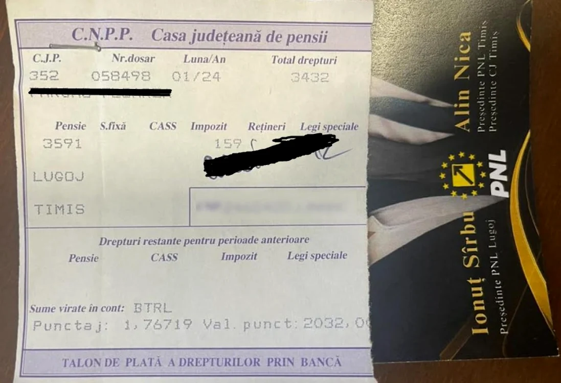 Pliant PNL, împărțit împreună cu pensia, la Lugoj FOTO PSD Timiș