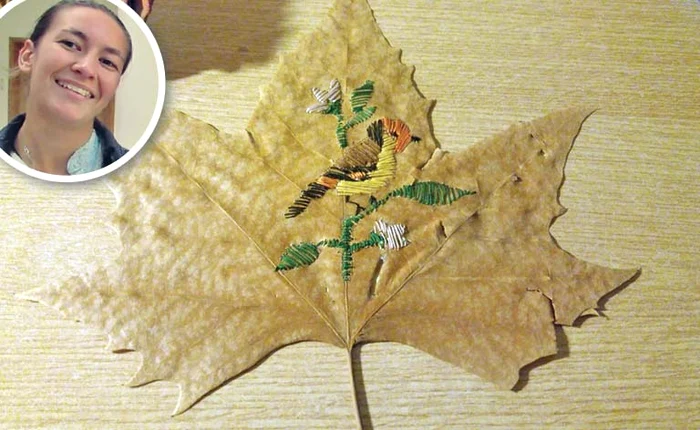 
    Aşa arată o frunză trecută prin mâinile pricepute ale Ioanei PanăFoto: adevarul.ro  