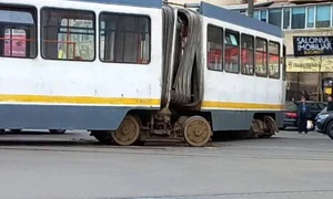 tramvai deraiat in bucuresti zona preciziei FOTO: Facebook/Europa Press RO