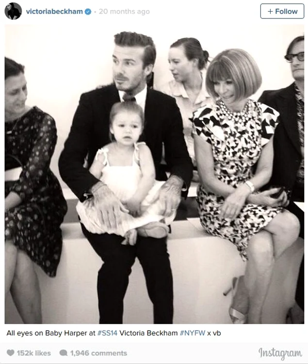 Harper este singura fată a cuplului David și Victoria Beckham