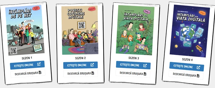 Broșuri educative cu benzi desenate despre siguranța copiilor pe internet. Foto: SigurantaOnline.ro