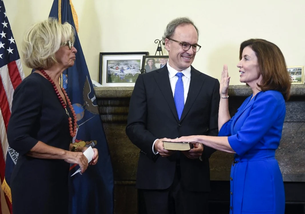 Kathy Hochul este prima femeie guvernator al statului New York Foto Getty Images via AFP
