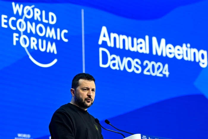 Volodimir Zelenski la Forumul de la Davos FOTO EPA-EFE