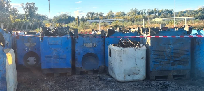 Firma deținea 18 tone de deșeuri cu conținut de substanță periculoasă. FOTO Garda de Mediu Dâmbovița