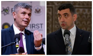 Virgil Popescu și George Simion FOTO Mediafax 