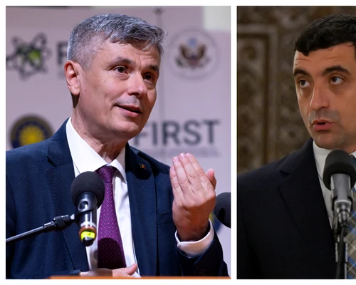 Virgil Popescu și George Simion FOTO Mediafax 