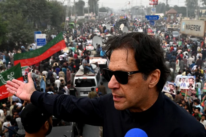 Imran Khan la un miting electoral în noiembrie 2022 Foto AFP (arhivă)