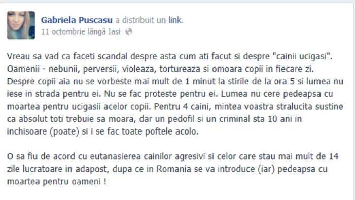 Gabriela Puşcaşu (FOTO FACEBOOK)