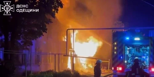 Atac al Rusiei în orașul ucrainean Ismail, regiunea Odesa  Foto Captură video X МВС України jpg