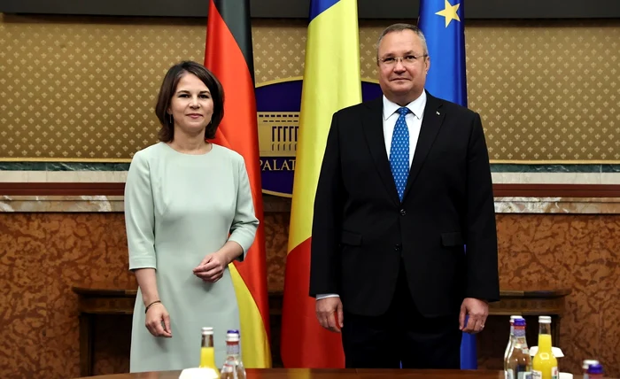 Nicolae Ciucă şi Annalena Barbock, şefa diplomaţiei de la Berlin FOTO Guvenrul României