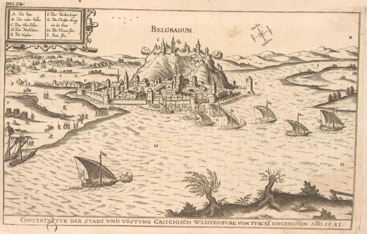 Cetatea Belgradului în Evul Mediu (© Wikimedia Commons)