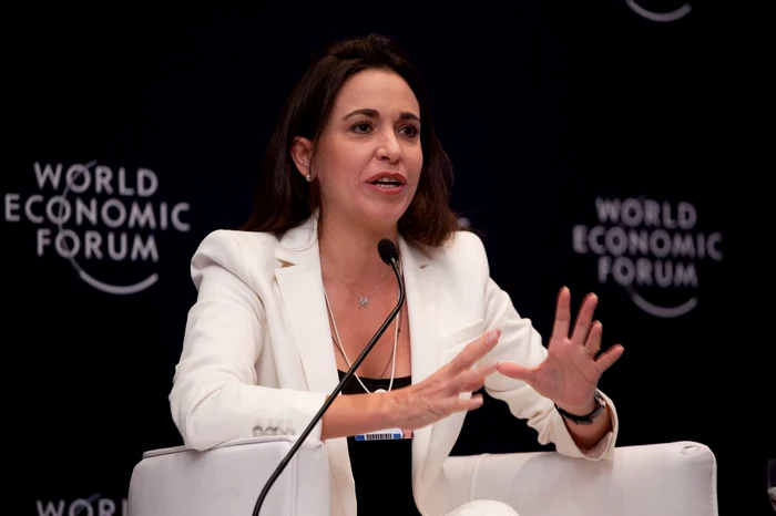 Laureata Premiului Nobel pentru Pace, María Corina Machado FOTO: World Economic Forum