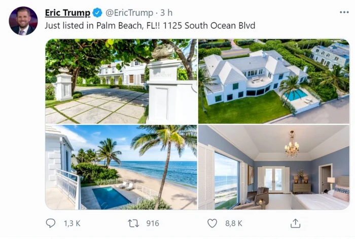 Casa scoasa la vanzare de familia Trump FOTO Twitter @EricTrump