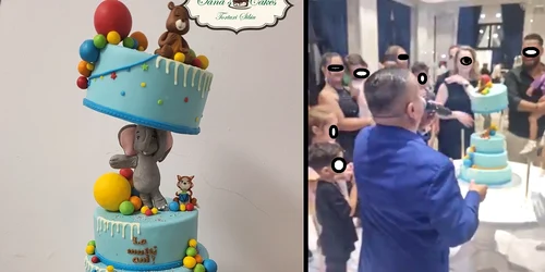 Unul dintre cele 11 torturi livrate la un botez și neplătite Colaj Oana s Cakes - Torturi Sibiu - Facebook