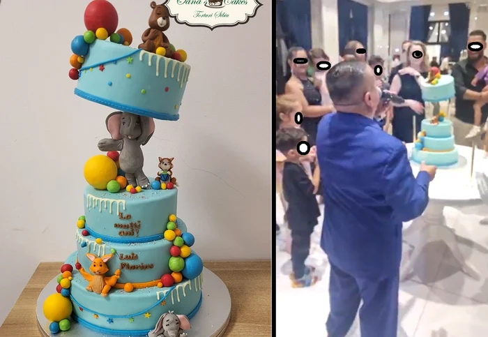 Unul dintre cele 11 torturi livrate la un botez și neplătite Colaj Oana s Cakes - Torturi Sibiu - Fa