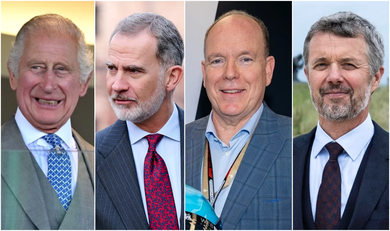 Regele Charles, Regele Felipe, Prințul Albert și Regele Frederik au ochii albaștri   Profimedia jpg