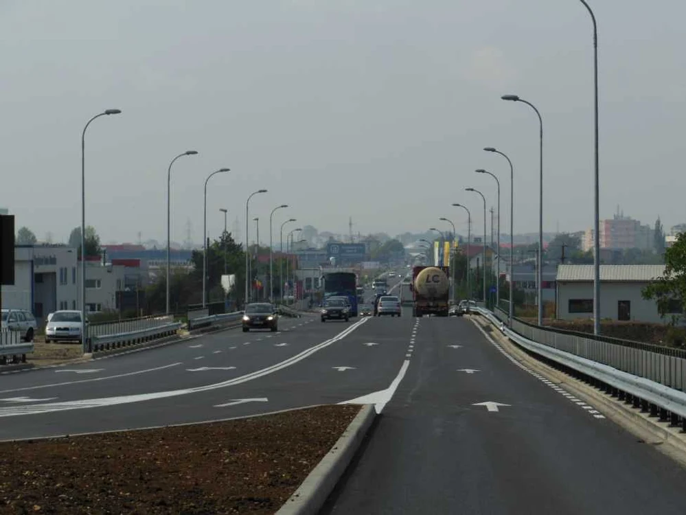 Şoseaua unde s-au constatat scurgerile de gaz