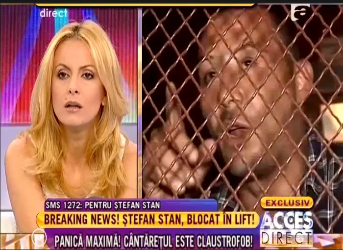 Ştefan Stan a rămas blocat în lift