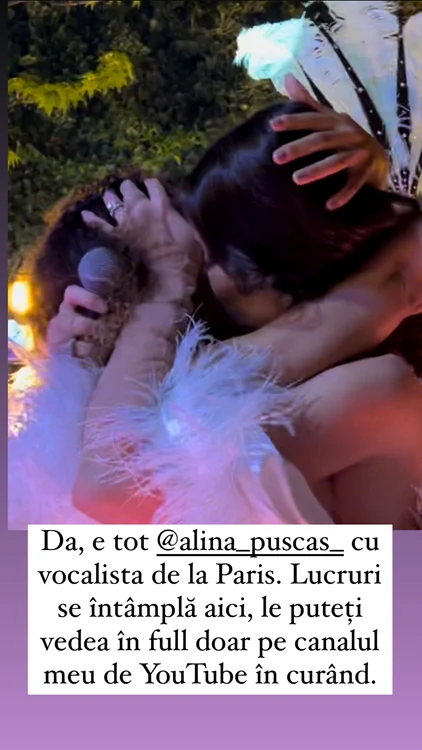 Alina Pușcaș s-a sărutat pasional cu o cântăreață