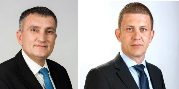 Cristian Buican - liderul PNL Vâlcea - secretar al Camerei Deputaţilor şi Victor Stănculescu - vicepreşedinte PNL Vâlcea nomonalizat la şefia Inspectoratului de Stat în Construcţii Foto colaj
