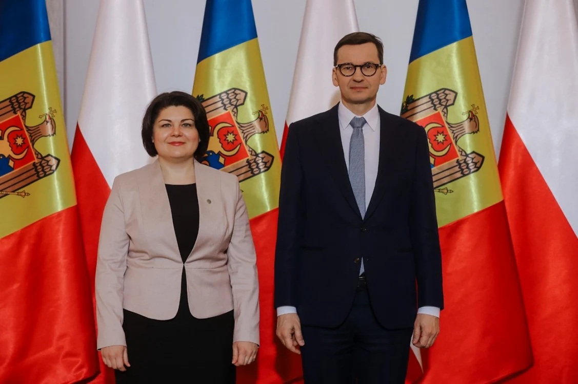 Natalia Gavriliţa şi premierul polonez, Mateusz Morawiecki