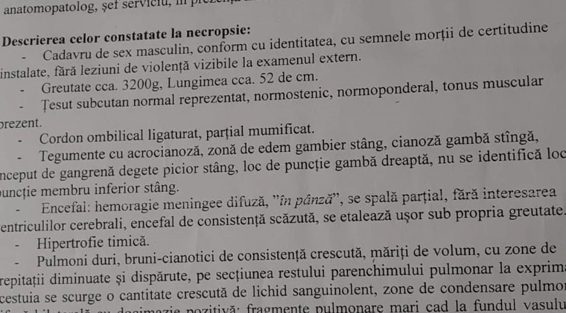 documentele medicale ale bebelusului