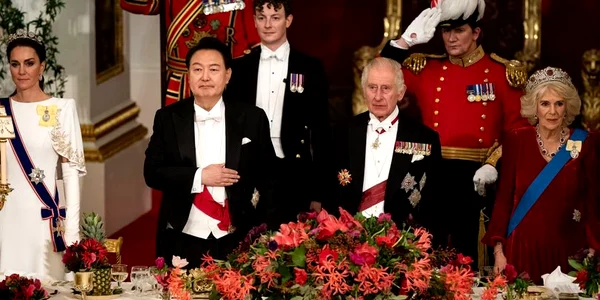 banchetul de stat de la Palatul Buckingham, Londra, pentru vizita lui Yoon Suk Yeol FOTO FB King Charles III jpg