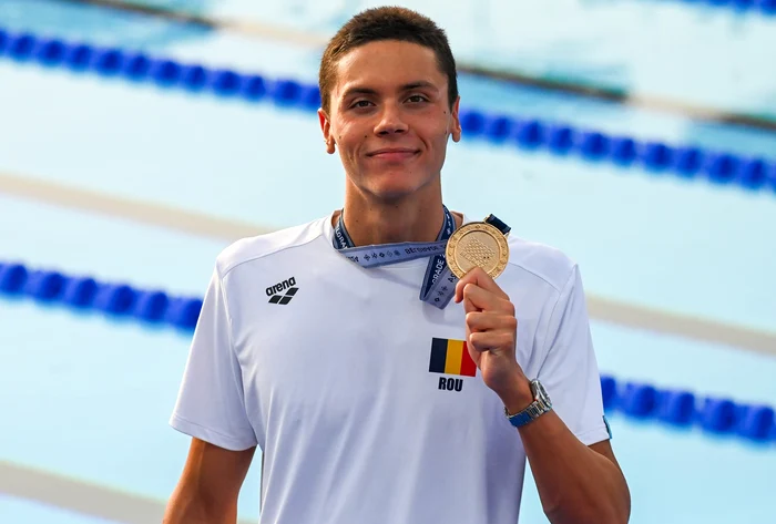 David Popovici a câștigat două medalii de aur la Campionatele Europene FOTO: Facebook
