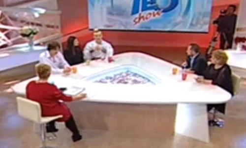 Teo Trandafir la emisiunea ei de la Kanal D  (captură tv) jpeg