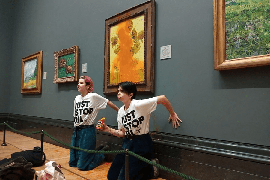 Tablou de Van Gogh stropit cu supă de tomate de două activiste de mediu VIDEO