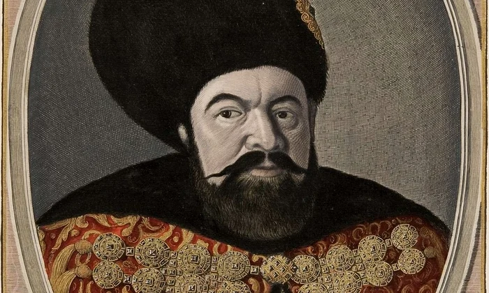 Vasile Lupu (1595-1661). Gravură din 1651 realizată de Dirk Jansz van Santen