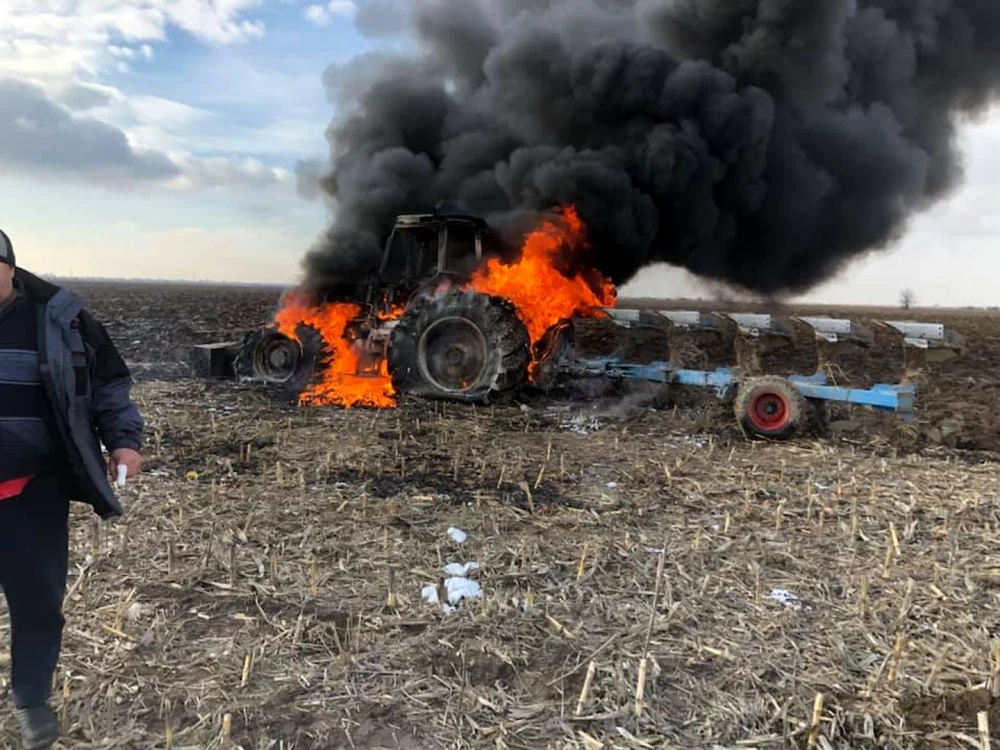 incendiu tractor