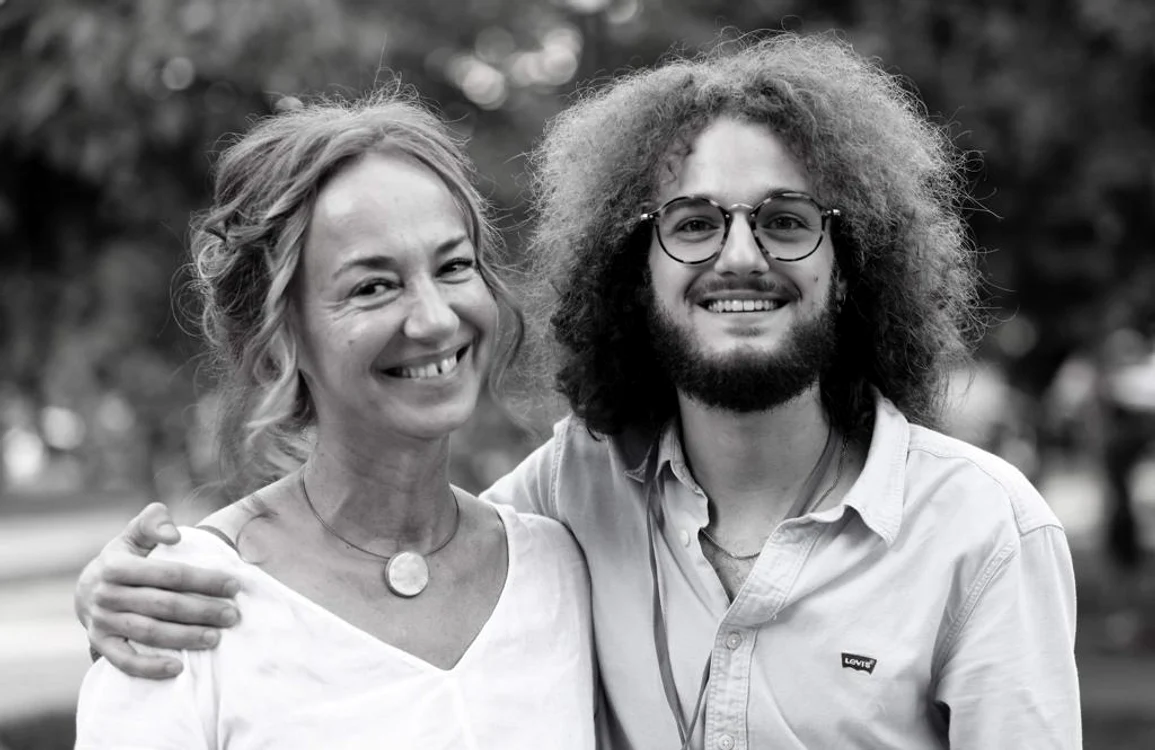 Marina Constantinescu și fiul său, Luca