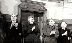 Gheorghe Gheorghiu-Dej, Ana Pauker, Vasile Luca și Teohari Georgescu (© „Fototeca online a comunismului românesc”, cota: 162(125)/1950)