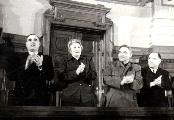 Gheorghe Gheorghiu-Dej, Ana Pauker, Vasile Luca și Teohari Georgescu (© „Fototeca online a comunismului românesc”, cota: 162(125)/1950)