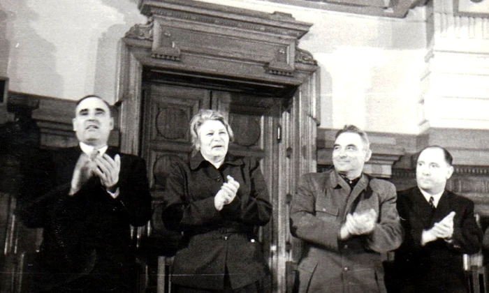 Gheorghe Gheorghiu-Dej, Ana Pauker, Vasile Luca și Teohari Georgescu (© „Fototeca online a comunismului românesc”, cota: 162(125)/1950)