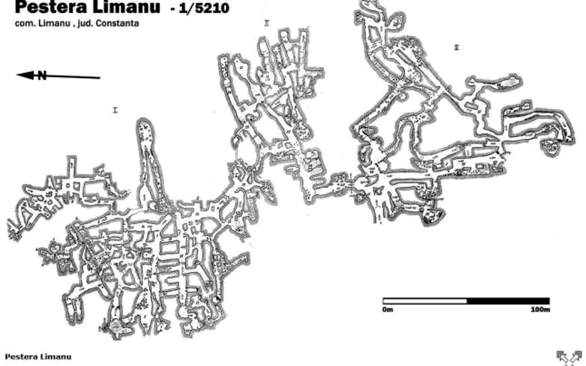 Peştera-labirint de la Limanu Sursă foto speologie.org