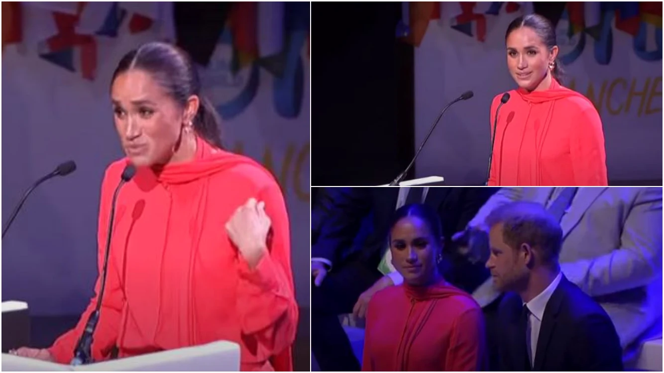 Meghan Markle, criticată dur pentru primul discurs în Marea Britanie. Foto: colaj/captură 