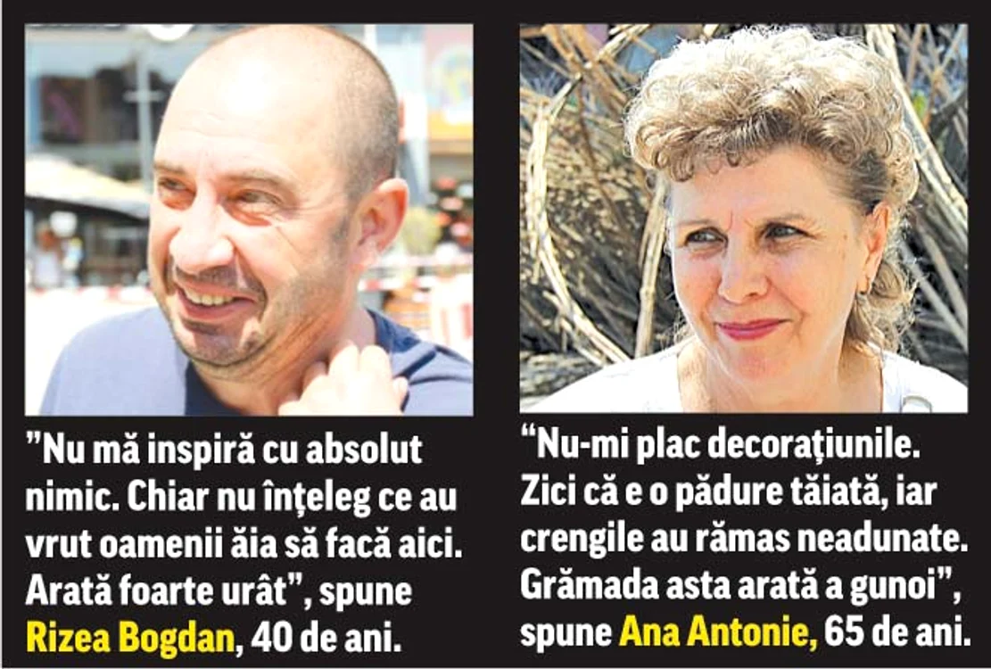 
    Oamenii trec pe sub o boltă de crengi împletite  
