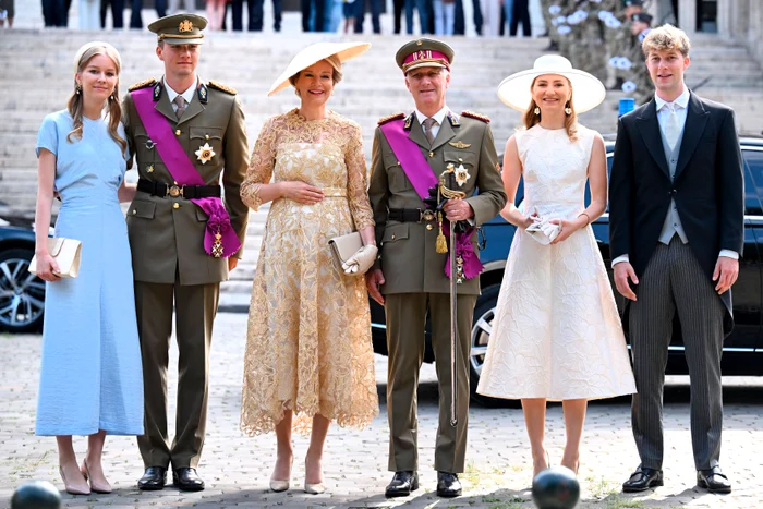 Regele Philippe, Regina Mathilde, Prințesa Elisabeta, Prințesa Eleonore, Prințul Gabriel și Prințul Emmanuel, profimedia 1118037019 jpg