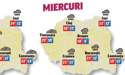 În următoarele două zile temperaturile văr scădea ușor și cerul se va acoperi treptat în majoritatea regiunilor jpeg