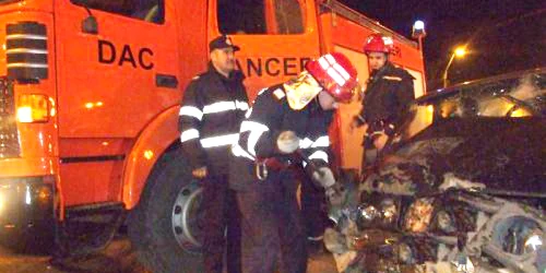 Pompierii au intervenit la accident