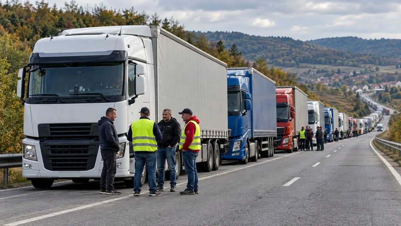Transportatorii din Mehedinți ies în stradă.