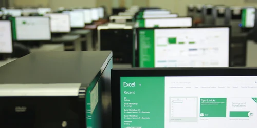 Microsoft Excel ecran computer desktop FOTO Shuttestock