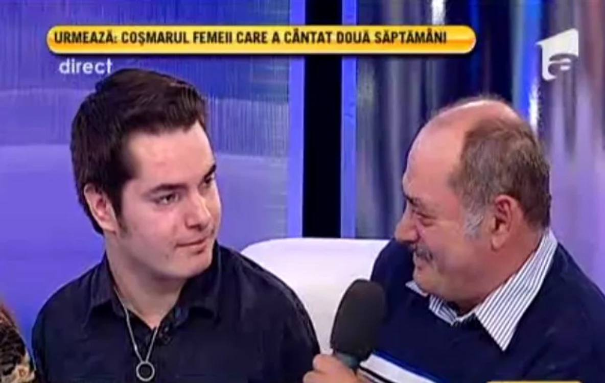 George şi-a revăzut familia din România, după ce a sosit în ţară chiar de Ziua Naţională (captură Antena 1)