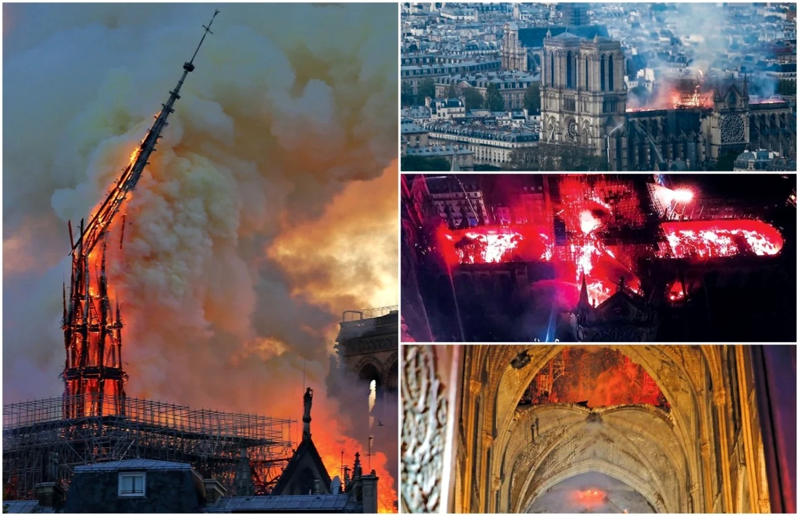 Colaj incendiu Notre Dame 