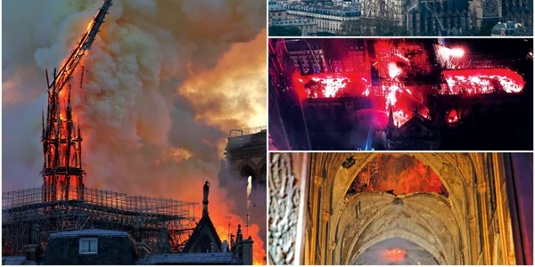 Colaj incendiu Notre Dame