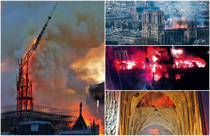 Colaj incendiu Notre Dame 