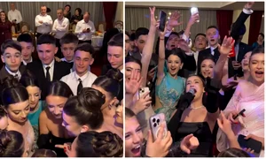 Scandal după un banchet de clasa a VIII-a: elevi surprinși cântând pe versuri nepotrivite vârstei. Alin Dincă, Trooper: „Copiii ăștia sunt după chipul și asemănarea părinților” FOTO: captură video Facebook