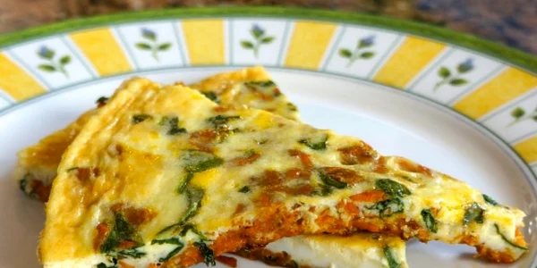 Frittata cu spanac şi cartofi 